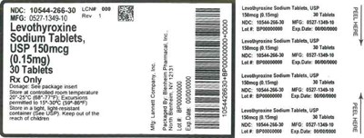 0.150mg 30ct (Label Levothyroxine Sodium Tabs 0 15mg Bpi(10544 266 30) Lannett(0527 1349 10) Rev1)